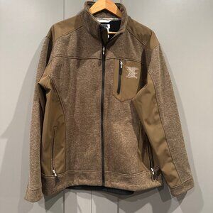 NRA XL Brown Eagle Logo Soft Shell Lined Jacket Men